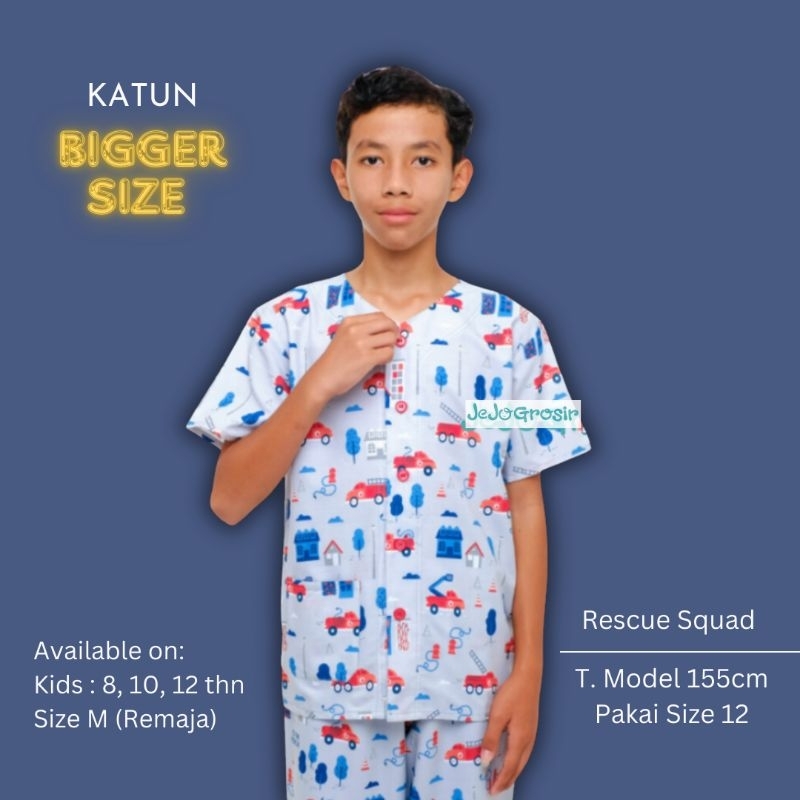 baju tidur anak laki-laki 8 10 12 tahun remaja piyama katun oblong celana panjang setelan pakaian an
