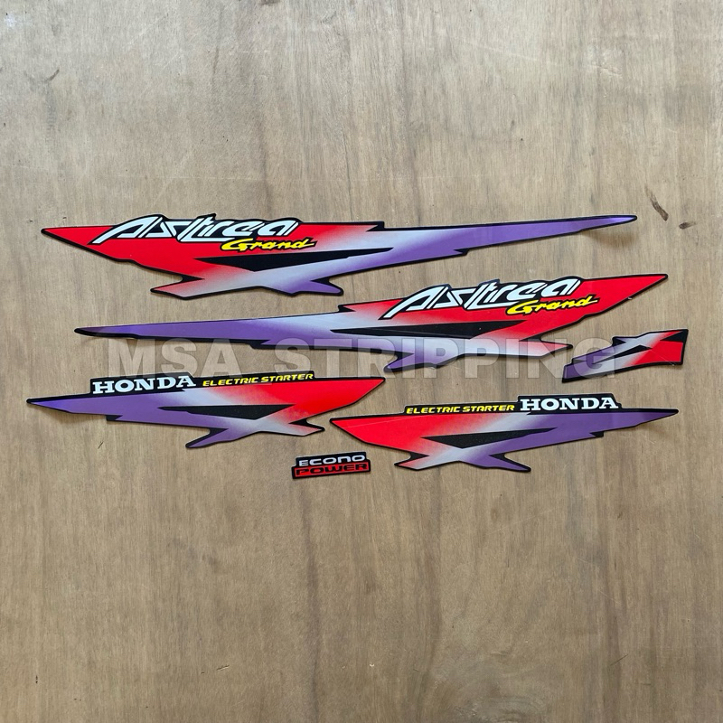 Stripping strip stiker sticker lis polet Honda Astrea Grand 95 thn.1995 striping astrea grand sabit 