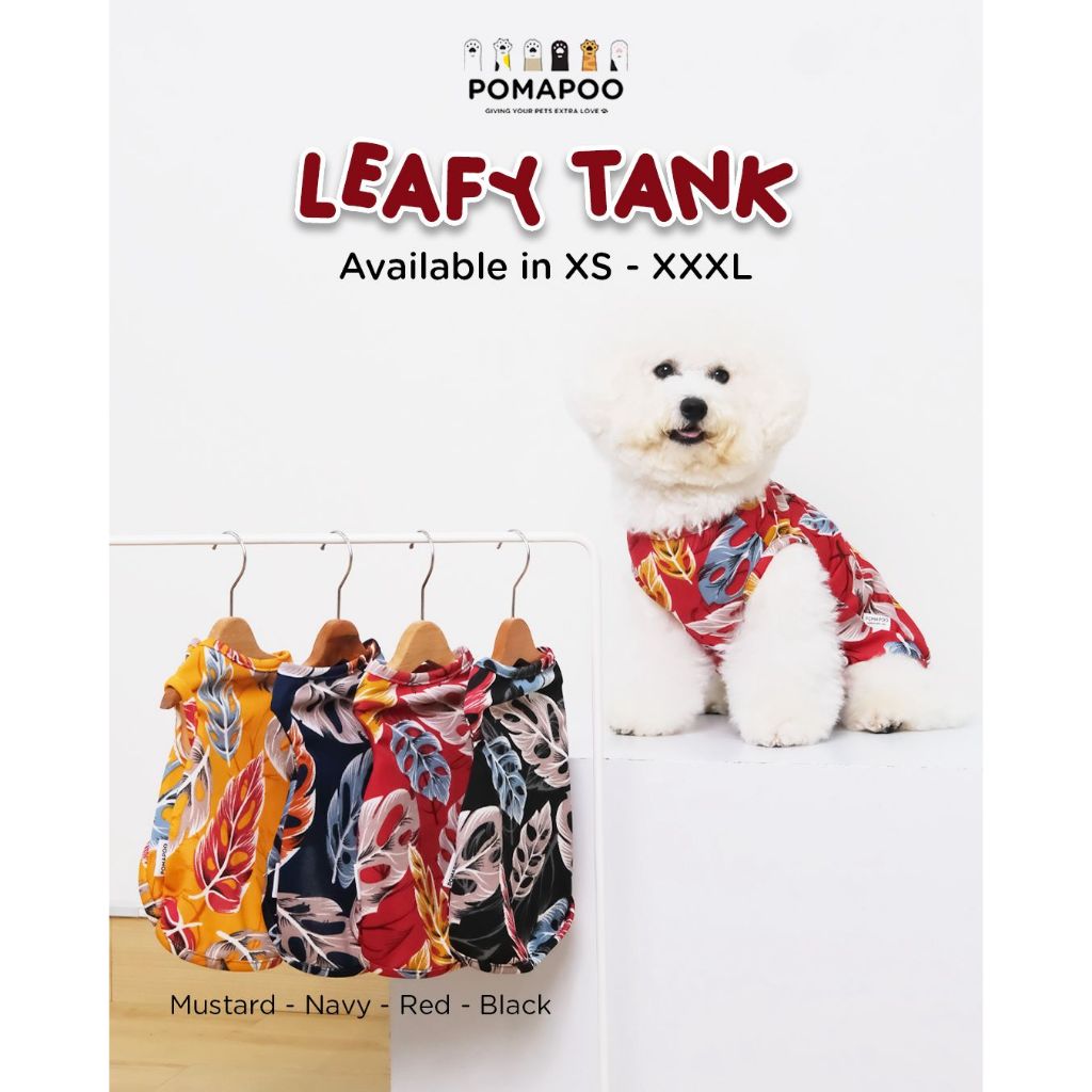 POMAPOO - Baju Kucing dan Baju Anjing Leafy Tank