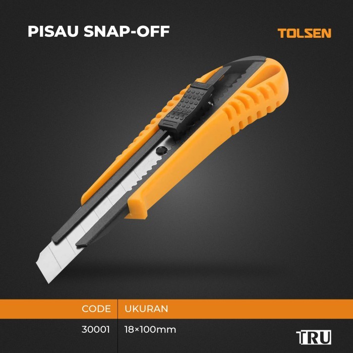 

Pisau Cutter Besar 18 mm Snap off Blade Knife TOLSEN 30001