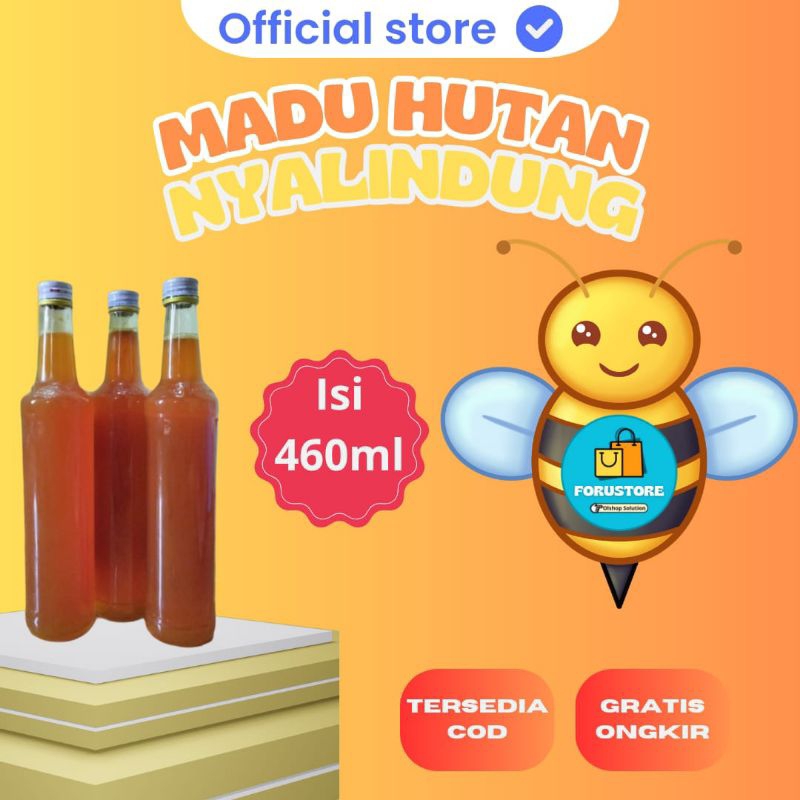 

1 botol marjan 460ml Madu Murni 100% Asli dari Sobang, Leweung Nyalindung baduy - (High Quality)