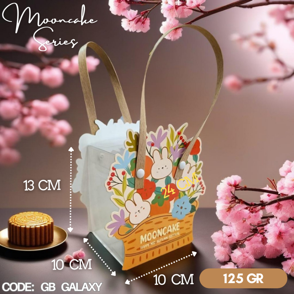 

Handle Mika Box Mooncake ukuran 125gr GB Galaxy / Dus Jinjing Packaging Kue Bulan