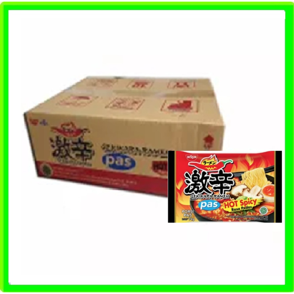 

KARTONAN Nissin Gekikara HOT Spicy 74gr Kuah Rasa Pedas 1 Dus Isi 30 Pcs