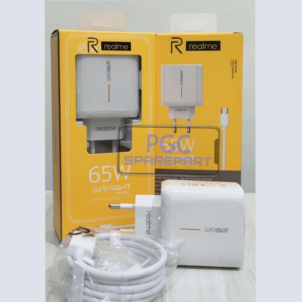 Kepala Charger TC Realme SUPERDART 65W [TYPE C] ORI 99.9 / PP - Batok Charger / Casan