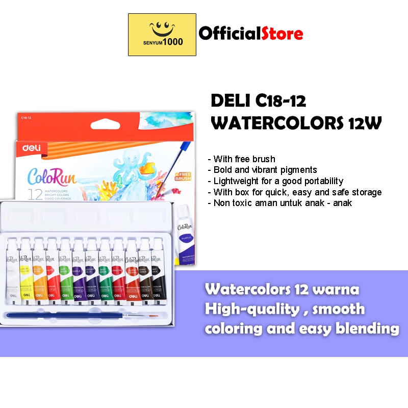 

Deli C18-12 ColoRun Watercolor 5ml 12 Colors