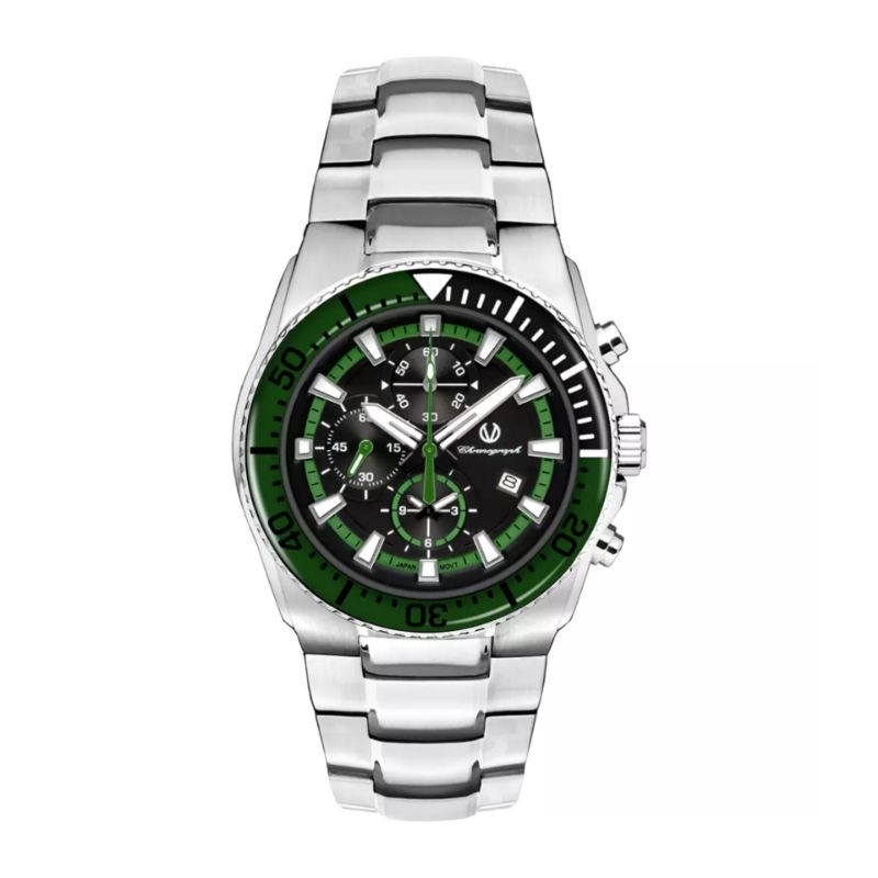 Jam Tangan Pria CHRIST VERRA CV 209450G-11 GRN Chronograph