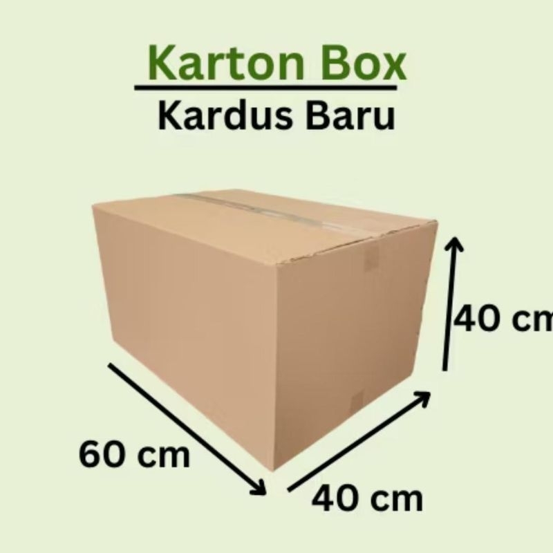 

60x40x40 cm kardus polos packing kemasan karton dus besar corrugated kraft