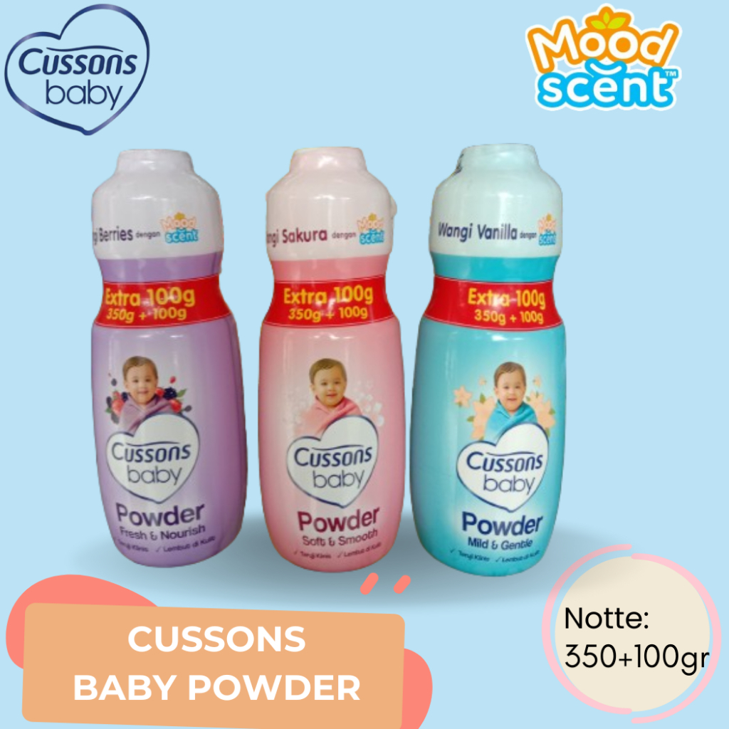 CUSSONS BABY POWDER/CUSSONS BABY POWDER SOFT & SMOOTH 350gr + 100gr/CUSSONS BABY POWDER MILD & GENTL