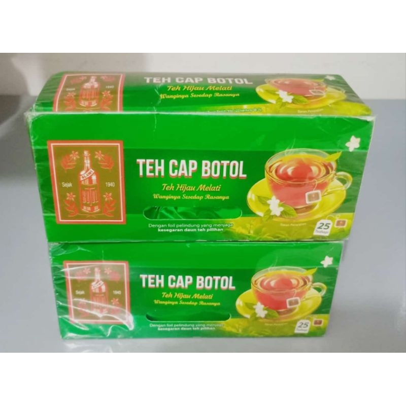 

Teh celup cap botol hijau aroma melati isi 25's