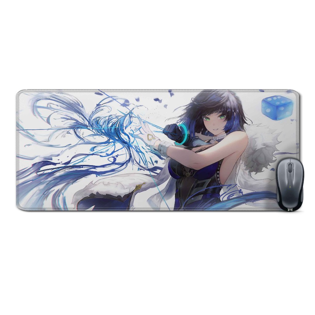 Deskmat mousepad extendedYELAN WHITE-GENSHIN IMPACTmaterial Rubber