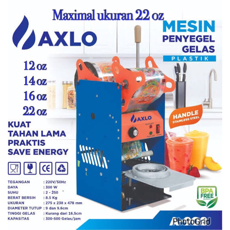 Mesin Cup Sealer Alat Pres Gelas Minuman Press Cup Sealer Mesin Segel Gelas 22Oz
