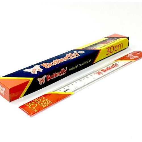 

TERBUKTI Penggaris Butterfly 3cm Mistar Plastik Butterfly 12pcs