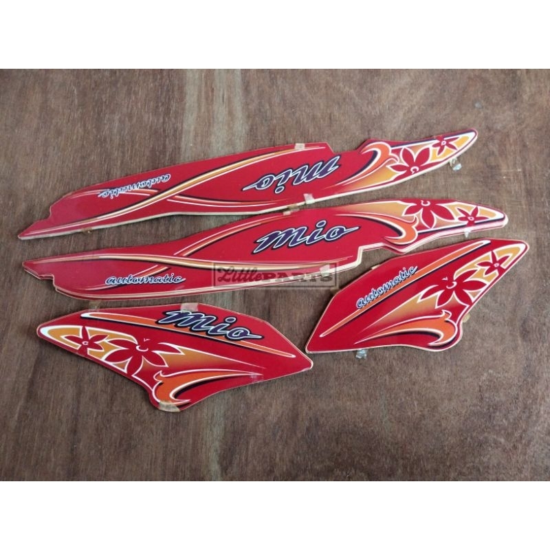 Striping stripe sticker list body bodi yamaha mio sporty merah bunga 2005 ori original