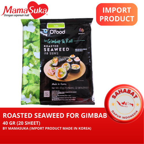 

ROASTED SEAWEED FOR GIMBAB & ROLL O'FOOD [20 SHEET]