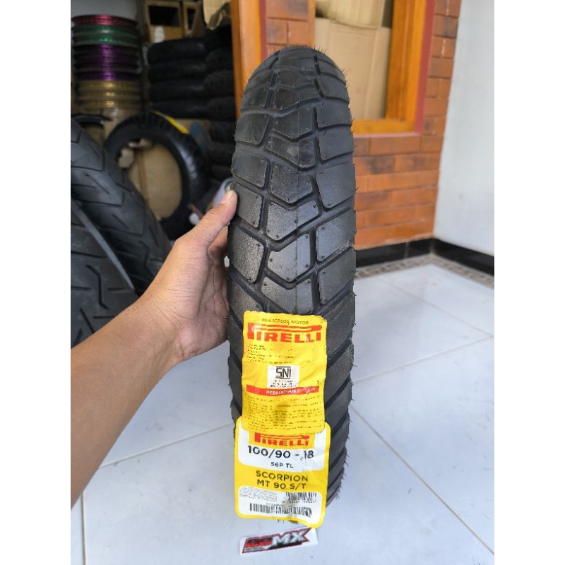 BAN PIRELLI 100/90-18 TUBELESS 100 90 RING 18 BISA UNTUK TIGER OLD TIGER REVO SCORPIO TRAIL ENDURO G