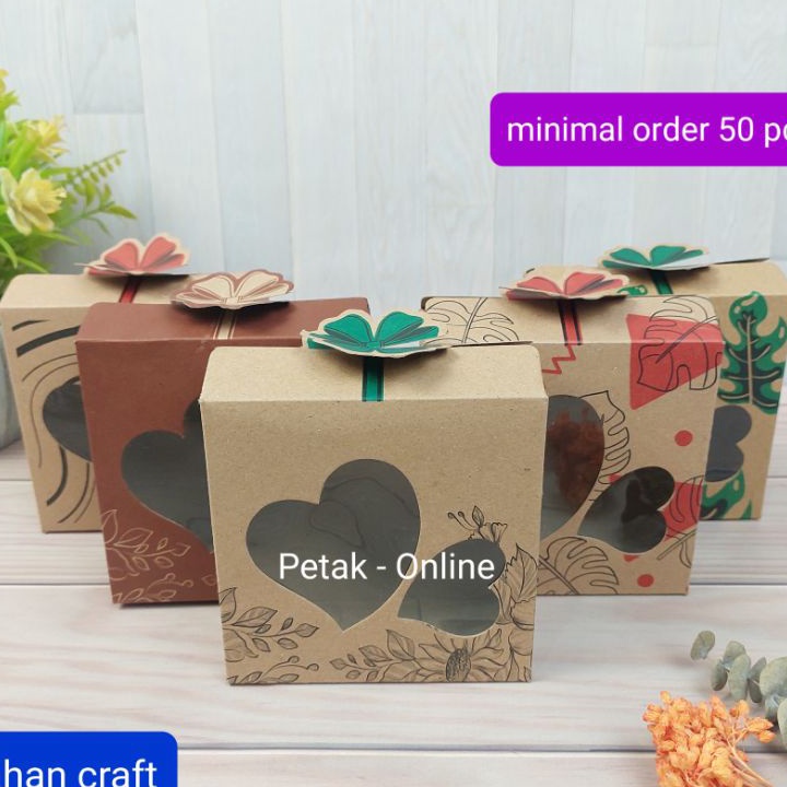 

SERENTAK 5 Pcs Box Kemasan Souvenir Box Kraft 1x1 x 4 cm