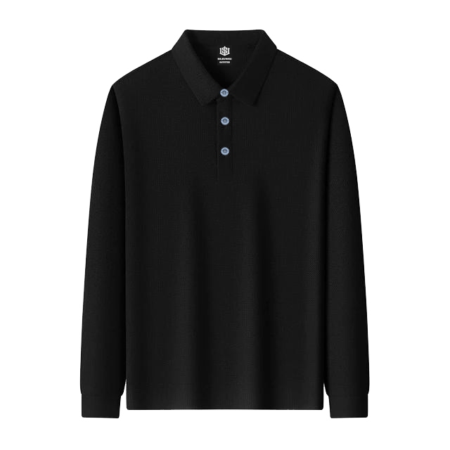 Sileuweu - T-shirt Kaos Polo Lengan Panjang Unisex