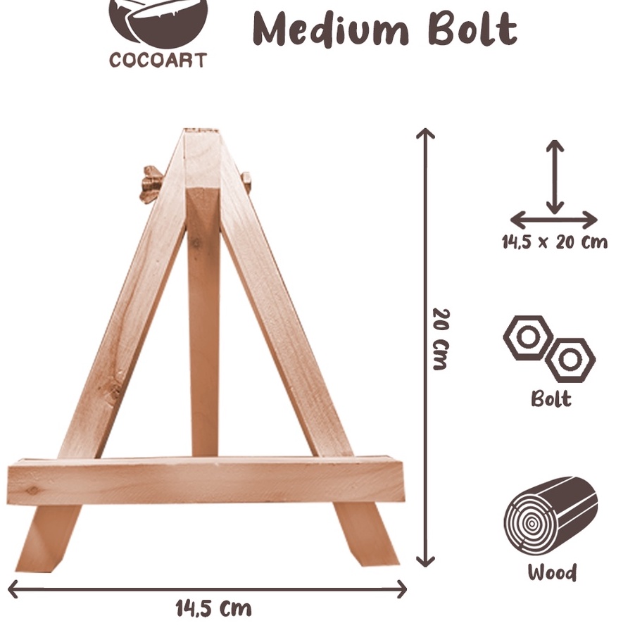 

PANAS Wooden Easel I Penyangga Kanvas Lukis I Tripod Kanvas 2 cm x 14 cm