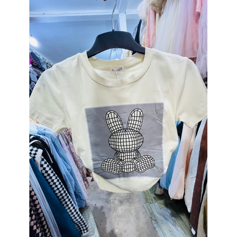 atasan kaos wanita crop kerut / atasan kaos premium crop