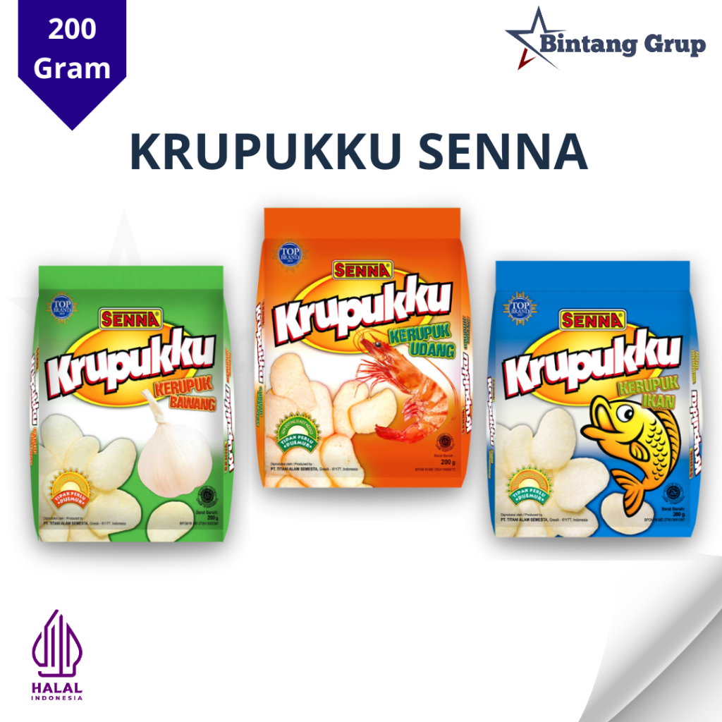 

SENNA KRUPUKKU RASA ( BAWANG,IKAN, UDANG) 200GR