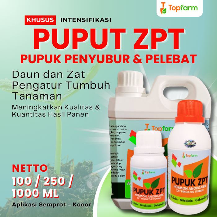 Pupuk Zpt Pertumbuhan Akar, Daun, Bunga, Buah / Pupuk Zpt Hormon Sitokinin / Pupuk Zpt Booster Bunga