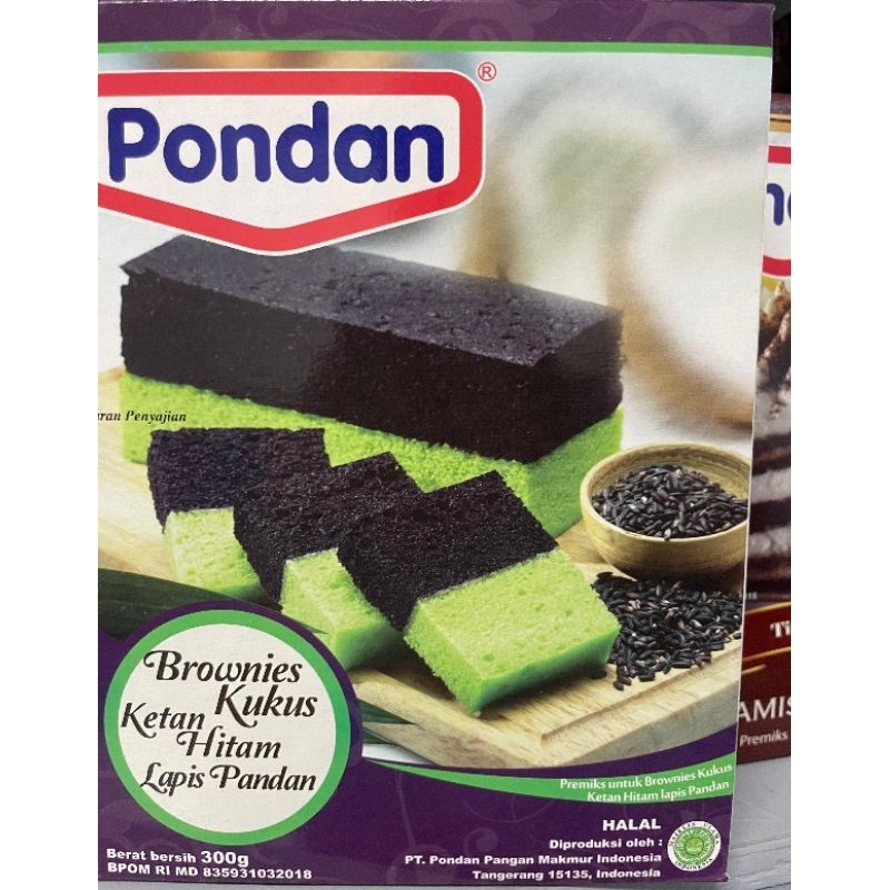 

Pondan Brownies Kukus Ketan Hitam Lapis Pandan 300g