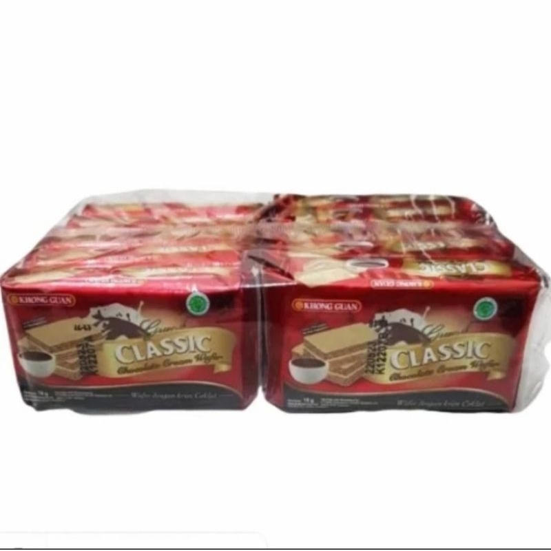 

khong guan wafer classic coklat 18 gram isi 10pcs