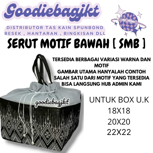 

tas spunbond box besek goodiebag motif bawah isi 12pcs