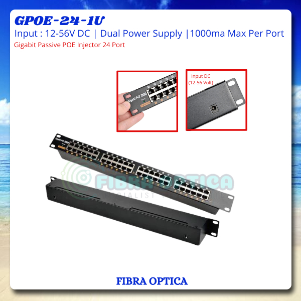 Passive POE Injector 24 Port Gigabit|GIGABIT POE 24 Port