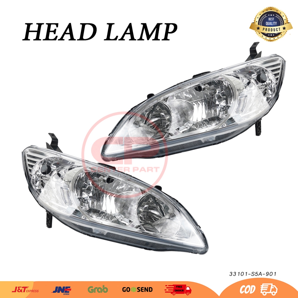 head lamp lampu depan  honda civic vti vtis 2004 2005