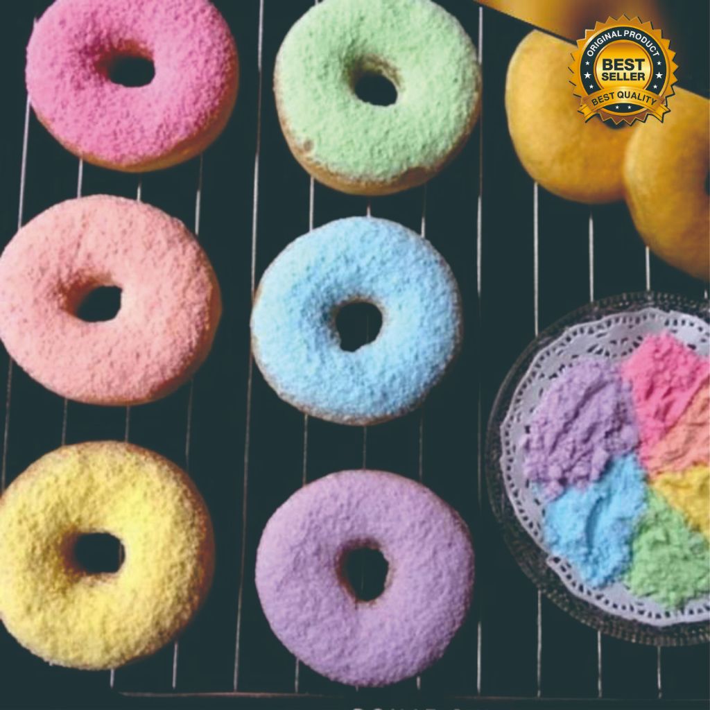 

GULA TABUR DONAT / GULA HALUS / GULA TABUR WARNA WARNI / DUSTING SUGAR / GULA TABUR ANEKA RASA / DONUT DUSTING 100GRAM