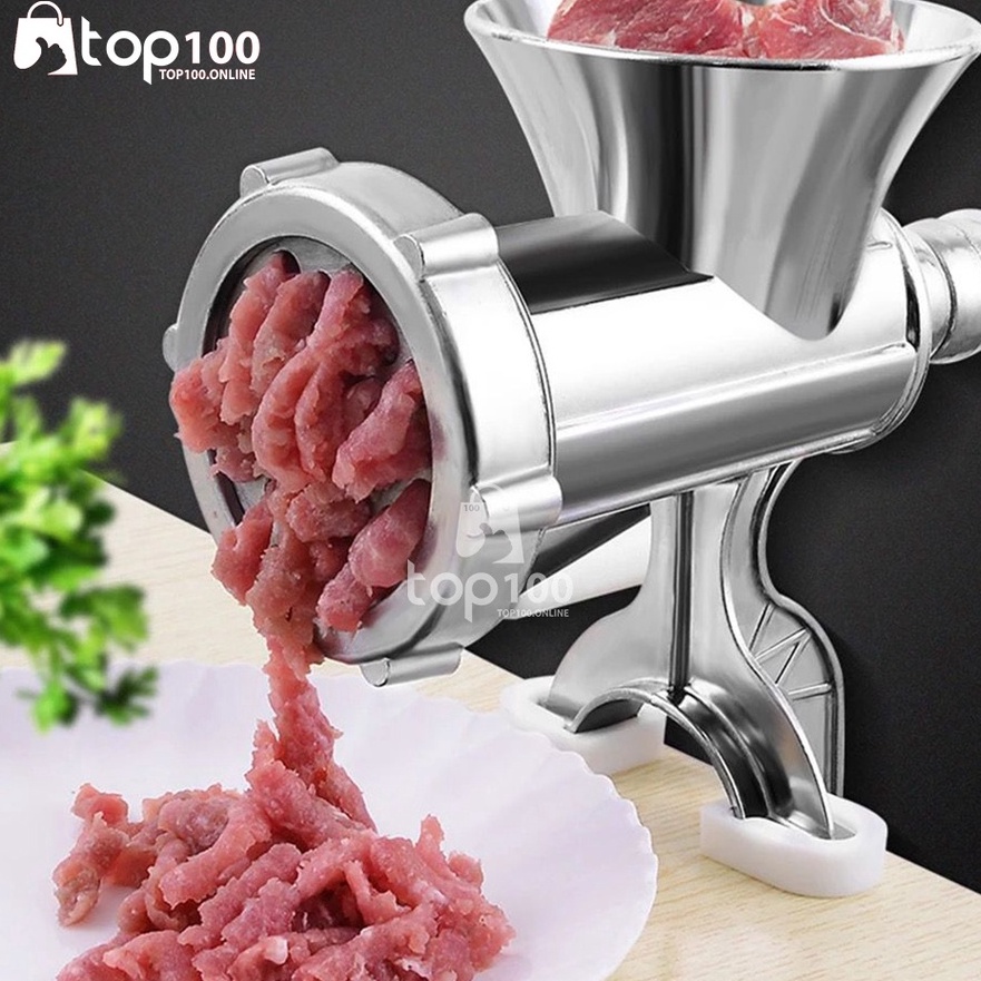KI3 Top1  Gilingan Daging Stainless Steel Penggiling Daging Gilingan Kacang Manual Alumum Meat Mince