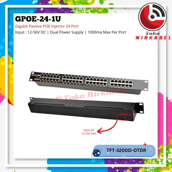 Passive POE Injector 24 Port Gigabit|GIGABIT POE 24 Port