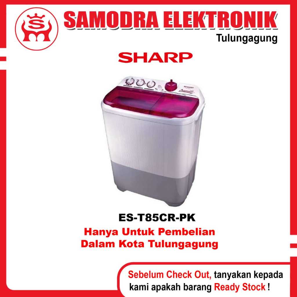 Mesin Cuci Sharp ES-T85CR-PK | ES-T85CR-VK | Mesin Cuci Sharp 8kg | Mesin Cuci Sharp Aquamagic
