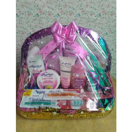 MURAH MERIAH - Paket Seserahan Marina perlengkapan mandi keranjang hantaran seserahan pernikahan Par