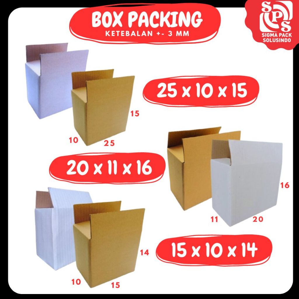 

Box 15x10x14 / 20x11x16 / 25x10x15 A0 Kotak Sepatu | Box Mainan | Kardus Kemasan Kosmetik | Kado | Zigma Pack Fix