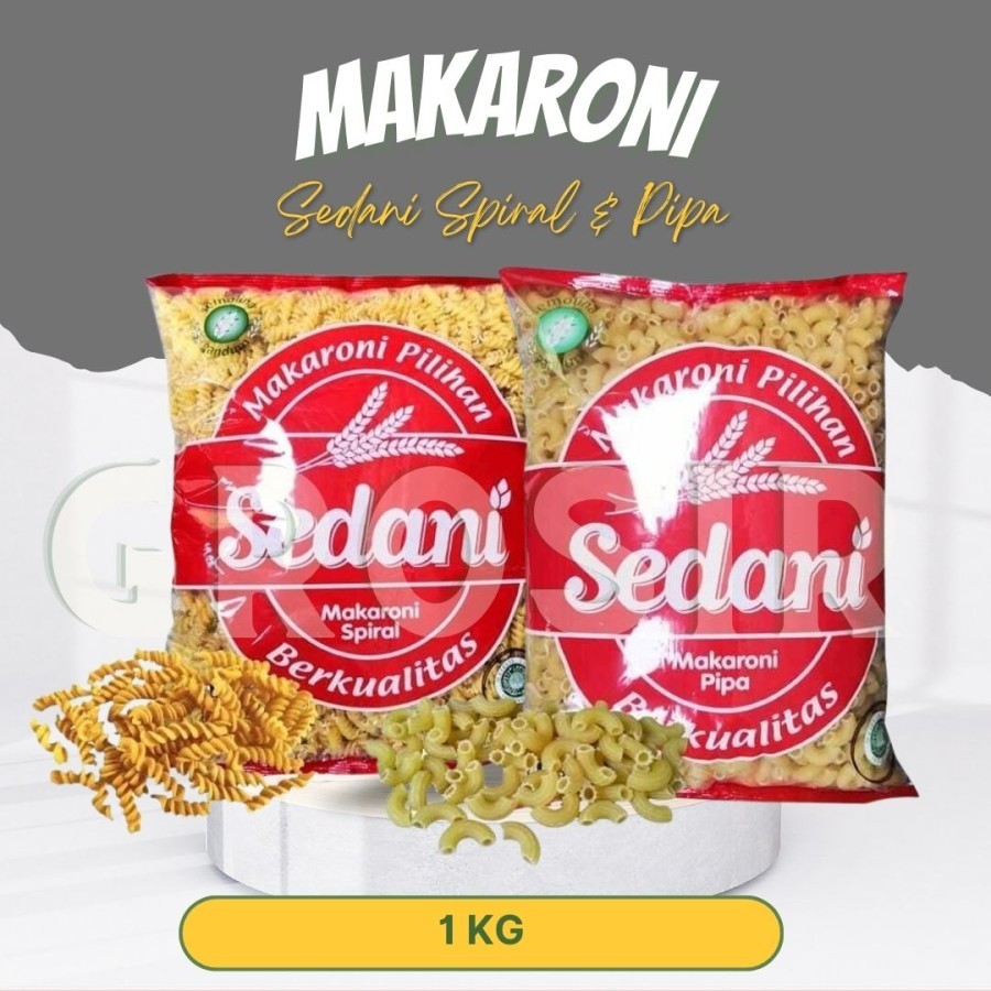 

Makaroni Spiral Sedani / Makaroni Kering / Pasta Spiral & Pipa / 1 Kg