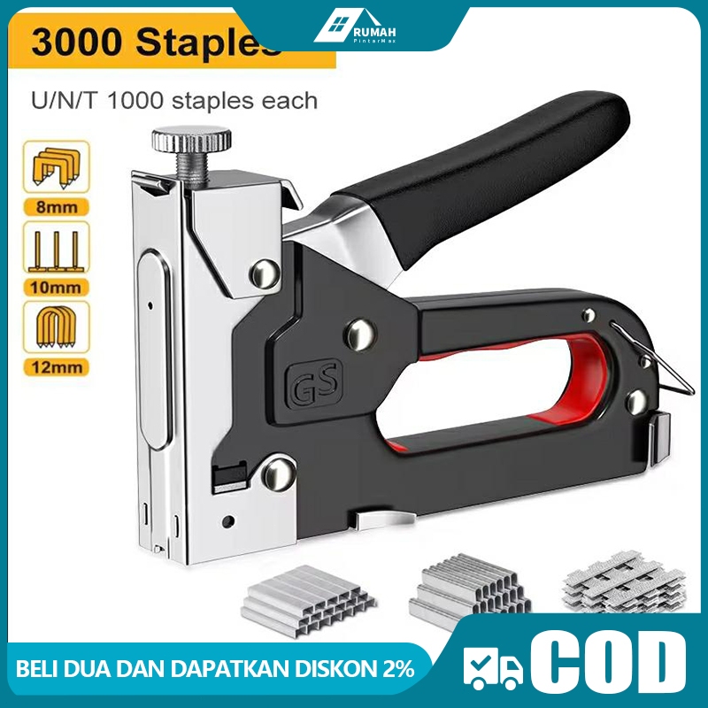 

Gratis 600 paku 4 In 1 Pistol Kuku Pistol Stapler Konstruksi Konstruksi Furnitur DIY Pelapis Pelapis Pistol Stapler Multifungsi Pistol Stapler Dekorasi Rumah Alat Pertukangan