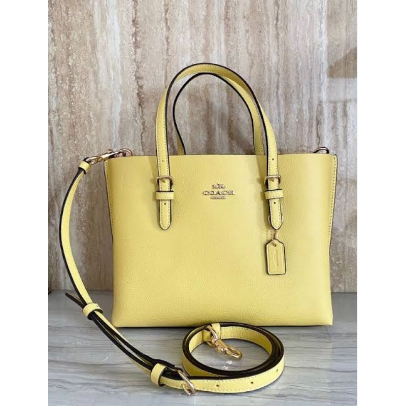 coach mollie tote 25 yellow