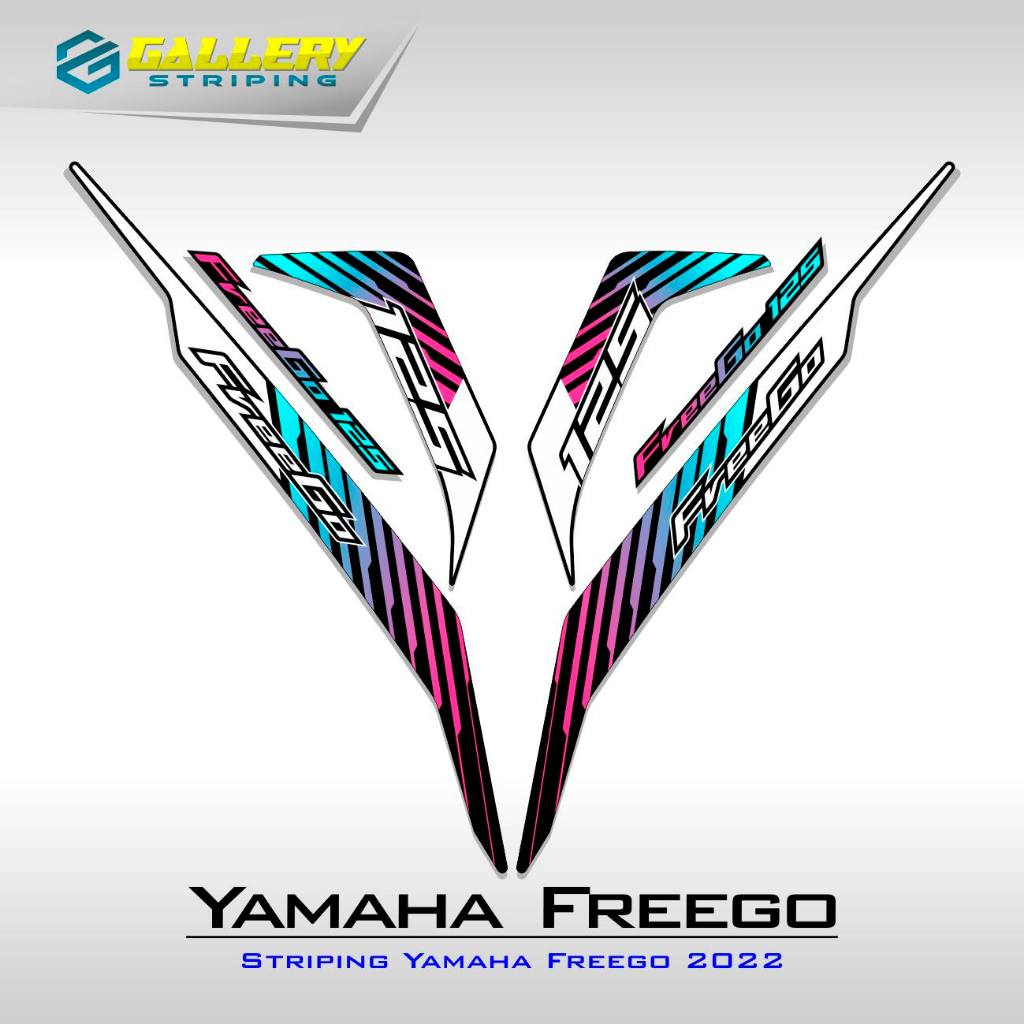 STRIPING YAMAHA FREEGO MOTIF 7 / YAMAHA FREEGO / STIKER FREEGO / STICKER / STIKER / STOCK DECAL / FR