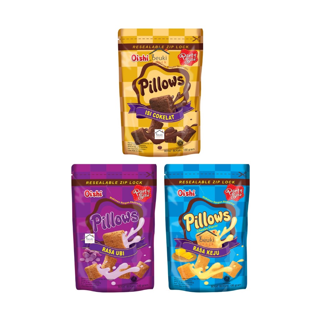 

Oishi Pillows Snack Bantal Berbagai Varian Pilih Rasa