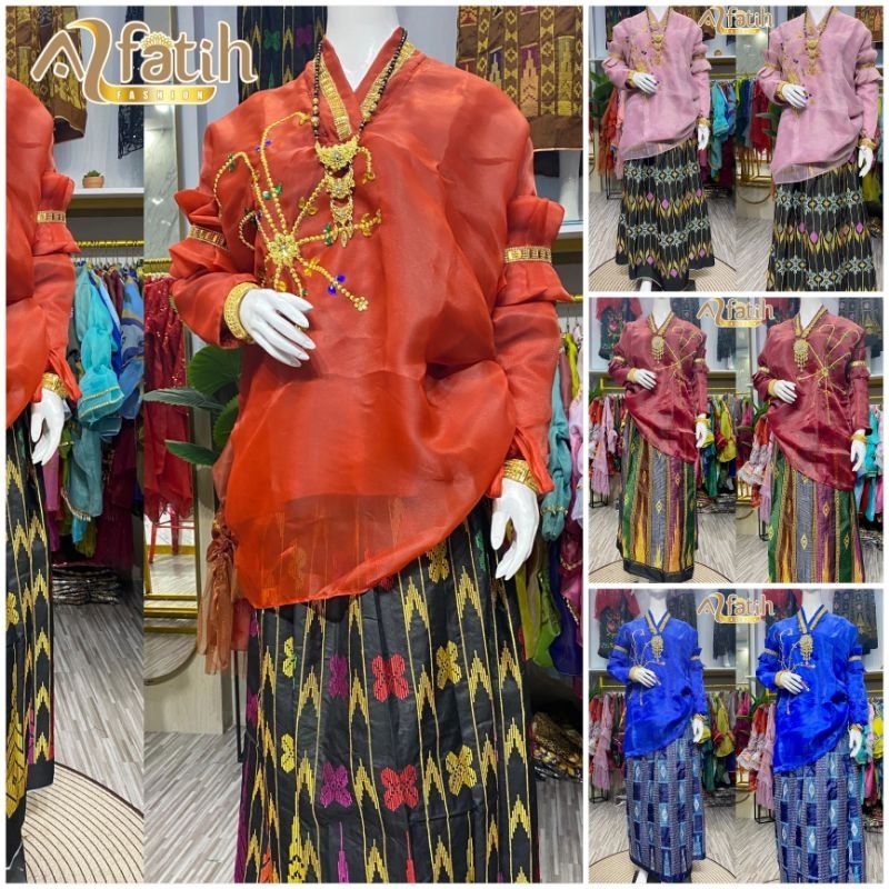 BAJU BODO SIMATAYYA LAKBU MODERN ORGANZA SULTAN SULAM BORDIR LAGOSI ADAT BUGIS MAKASSAR PESTA READY 