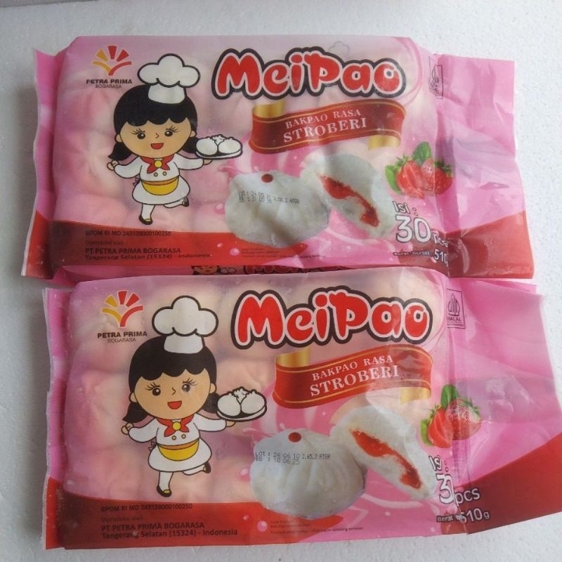 

MEIPAO BAKPAO MINI RASA STRAWBERRY BERAT 510 GRAM MINIPAO FROZEN