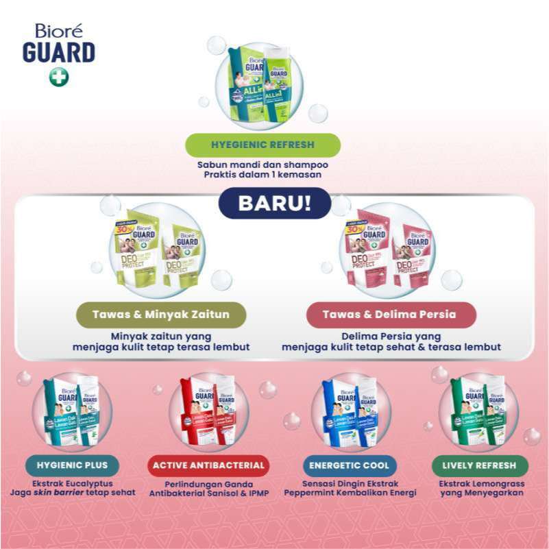 Sabun Cair Biore Guard - Botol Pump 550ml / Refill 400ml