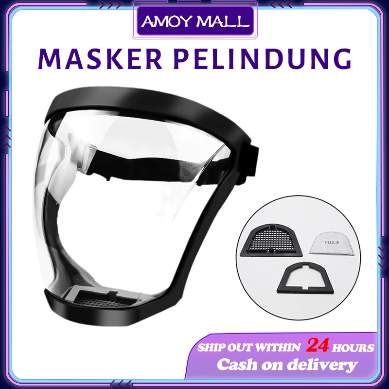 Face Shield Akrilik Dewasa Sepeda Joging Active Shield Face Shield Full Face Shield Safety Kemasan