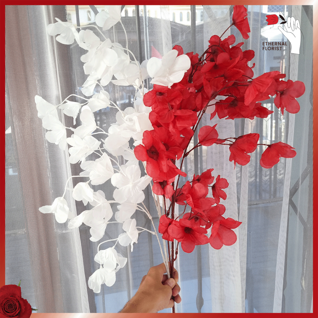 Bunga Sakura 5 cabang/Cherry blossom Bahan Kain (NK-121)