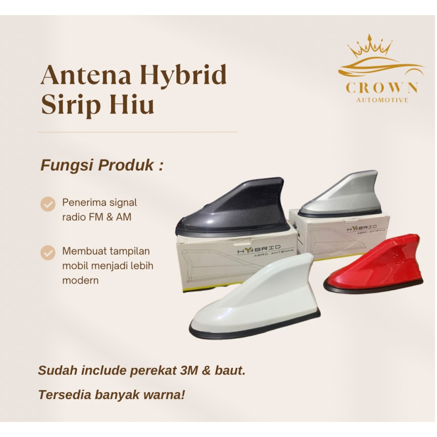 Antena Sirip Hiu Mobil / Antena Radio Sirip Hiu / Antena Hybrid