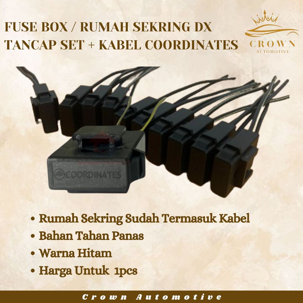 Fuse Box / Rumah Soket Sekring DX Tancap + Kabel Coordinates