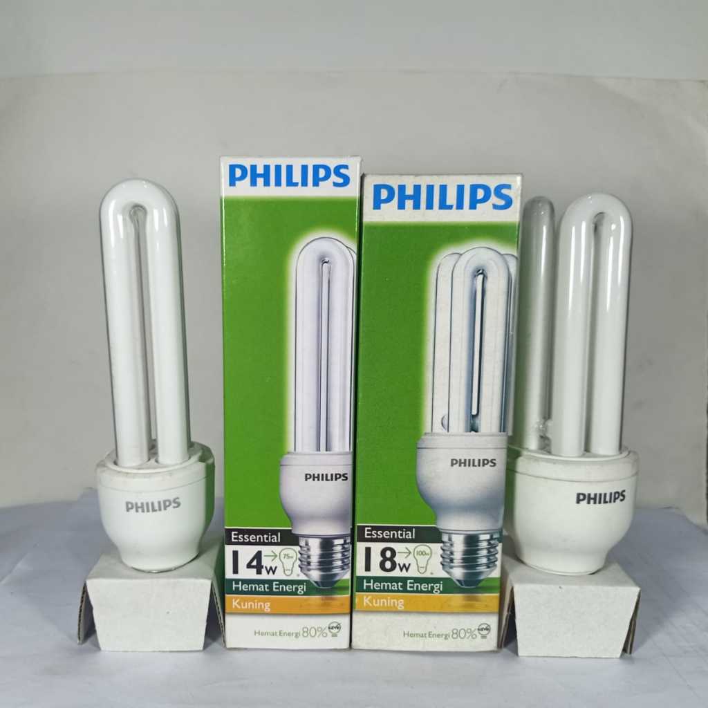 BJ - LAMPU PHILIPS ESSENTIAL/LAMPU LURUS/LAMPU LILIN WARNA KUNING