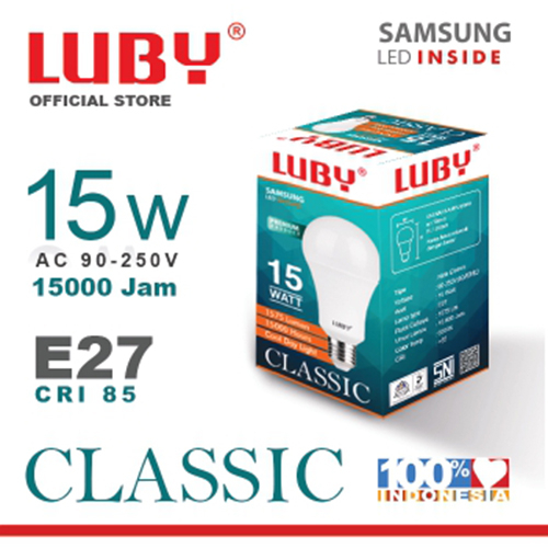 Classic Luby 15 watt Low Voltase LED Bulb